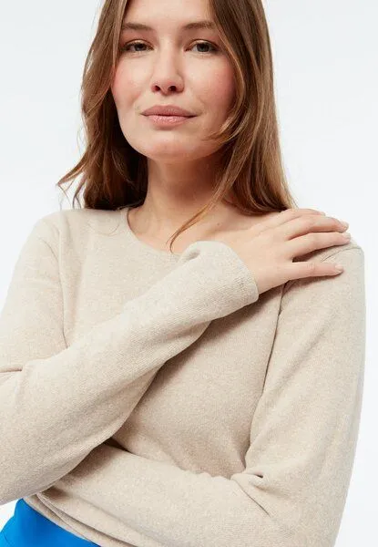 Givn Berlin Givn Berlin Sweater GBLUCILLE aus recycelter Baumwolle, Light beige, – Produktbild 4 von 4