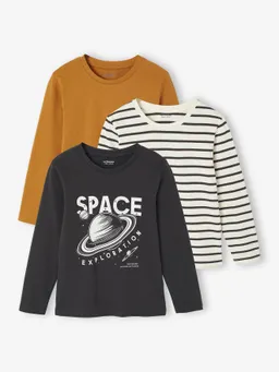 Vertbaudet 3er-Pack Jungen Langarmshirts BASIC – Produktbild 1 von 1