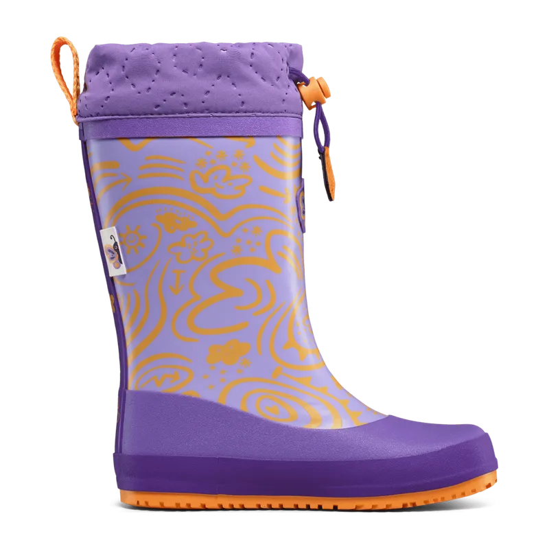 Affenzahn Affenzahn Gummistiefel Puddly Schmetterling für Kinder, lila, Größe 35 EU, Lila, – Produktbild 3 von 6