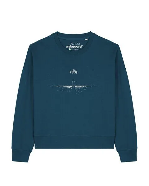 watapparel watapparel Sweatshirt Frauen Lost in space, Deep teal, – Produktbild 1 von 2