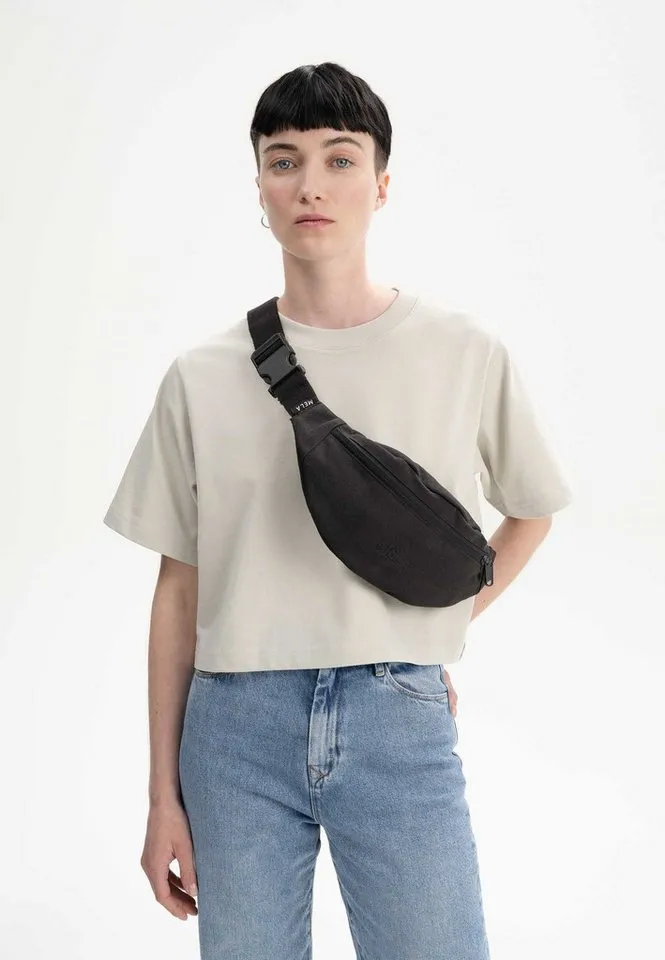 MELA MELA Bauchtasche Hip Bag, Hauptfach mit Reißverschluss, All black, – Produktbild 4 von 5