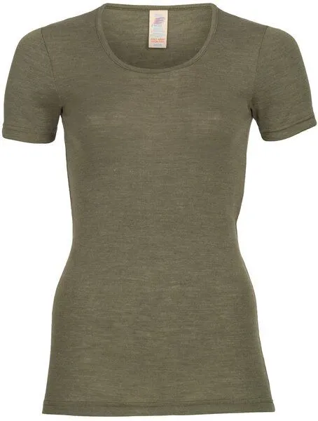 Engel Engel Natur Damen-Shirt Kurzarm Schurwolle Seide, Olive, – Produktbild 1 von 1