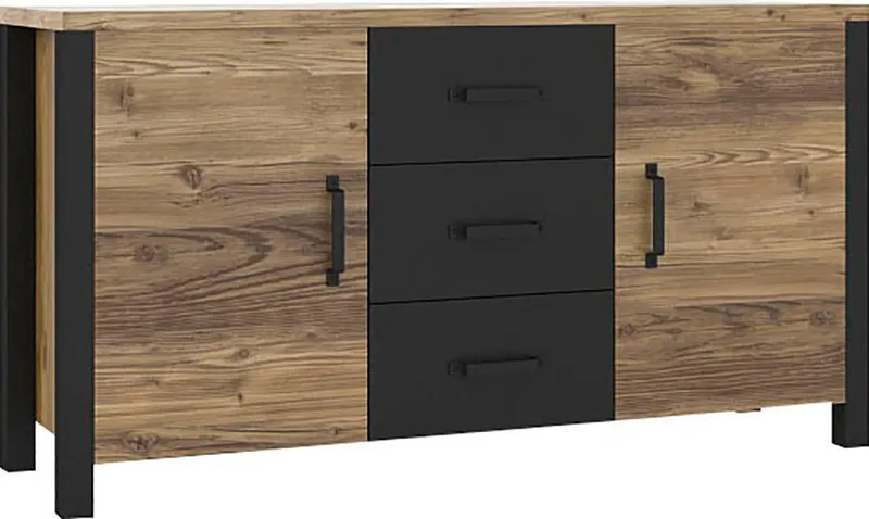 Home affaire Sideboard Olin WM, Beige|schwarz, – Produktbild 4 von 5