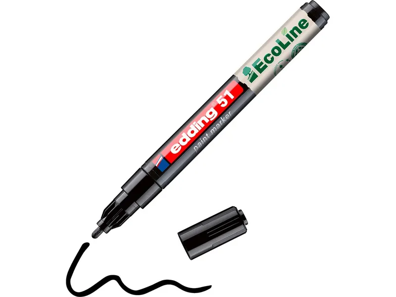 Edding Edding Lackmarker "51 EcoLine" wasserbasiert, Schwarz, – Produktbild 2 von 3