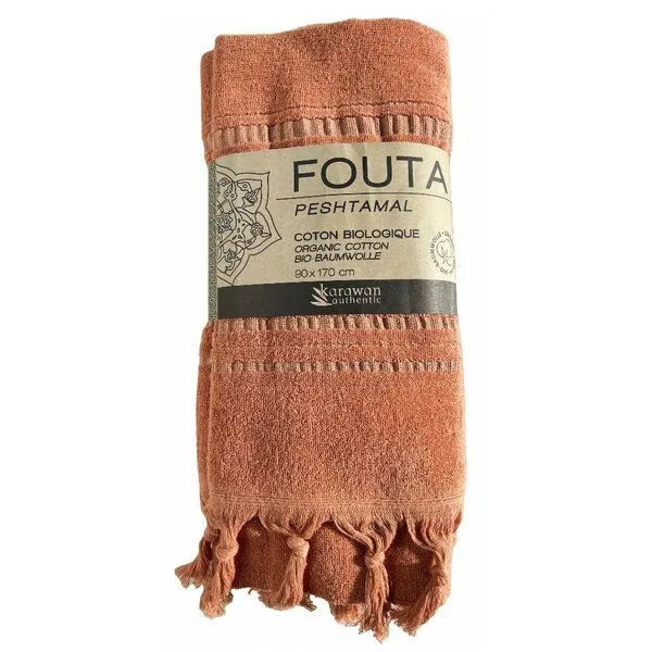 Karawan authentic Karawan authentic Fouta / Hammamtuch aus Biobaumwolle - Dolce Collection, Amber, – Produktbild 2 von 3