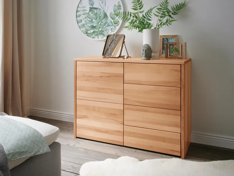 allnatura Kommode "Selva" | Variante 01 | H99xB55xT45 cm, Kernbuche, – Produktbild 2 von 2