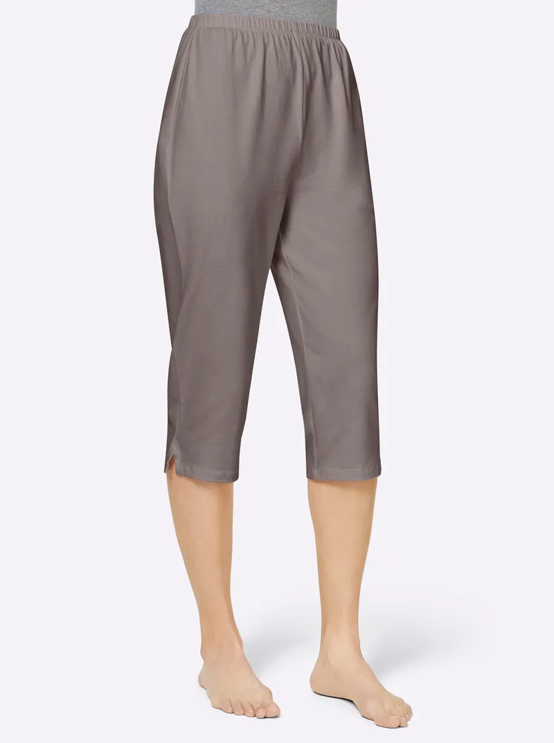 feel good Capri-Hosen petrol + taupe, Petrol + taupe, – Produktbild 2 von 3