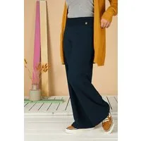 La Gitana La Gitana Lässige Hose „Enja“ aus Bio French Terry, Passform: bequem in weitem Marlene Stil, Blau, – Produktbild 1 von 1