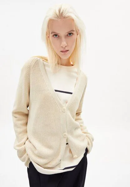 ARMEDANGELS ARMEDANGELS ADRINAA SOFT - Damen Cardigan aus Bio-Baumwolle, Undyed, – Produktbild 1 von 3
