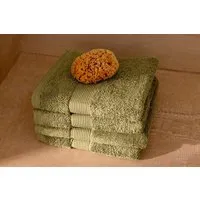 Yumeko Handtücher Terry 50x100 cm "Yumeko" aus Bio-Baumwolle, Olive green, – Produktbild 1 von 1