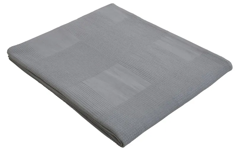 OTTO home Tagesdecke Mira, leichte Tagesdecke aus 100% Baumwolle, uni Überwurf, ohne Füllung, Grau, – Produktbild 9 von 9