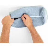 nahtur design nahtur-design Kissenbezug für Nackenrollen | 100% Feinloden, Hellblau_02 (blau), – Produktbild 1 von 1