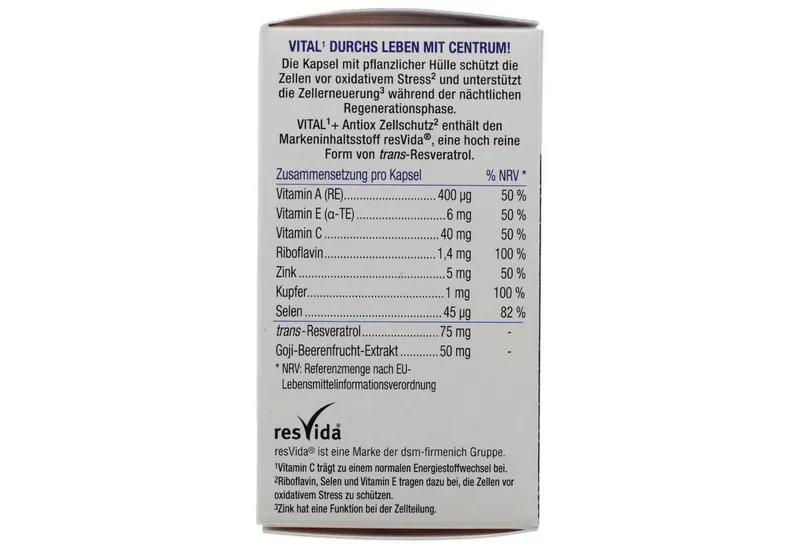 Centrum Centrum Vital+ Antiox Zellschutz Kapseln – Produktbild 4 von 5