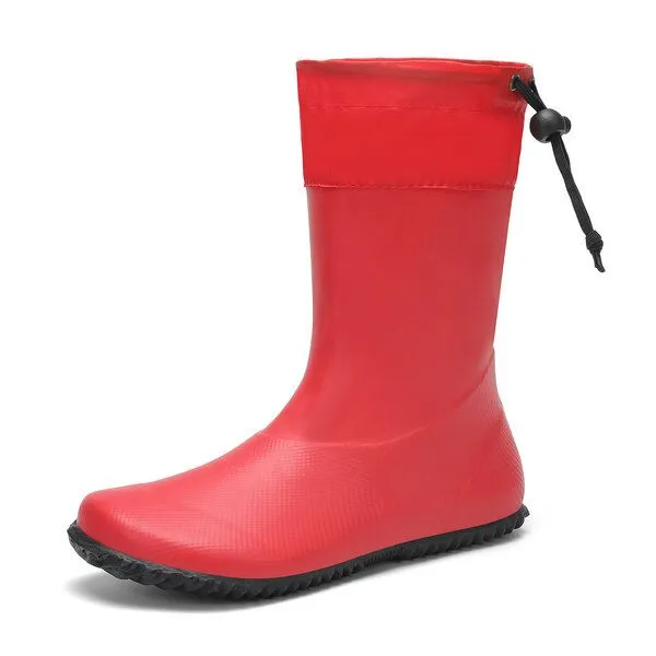 SAGUARO SAGUARO - Gummistiefel Barfußschuhe vegan Naturkautschuk, Rot, – Produktbild 2 von 4