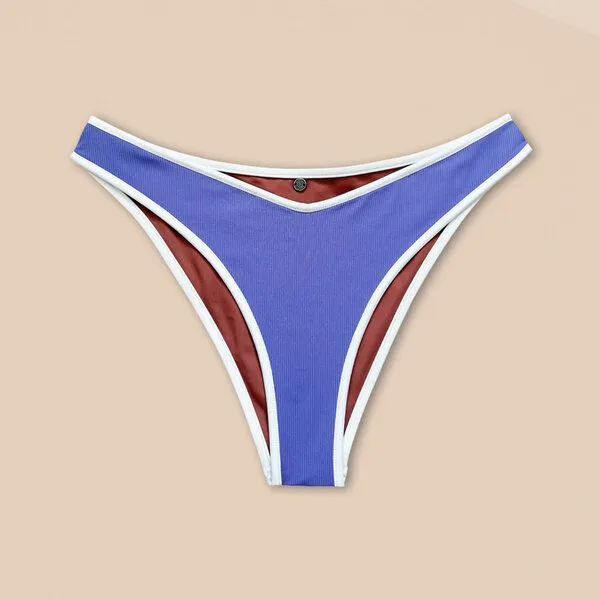 Woodlike Ocean Woodlike Ocean Contour Cheeky Bikini Pant - wendebar weiß / rose brown / lila, Braun, – Produktbild 4 von 4