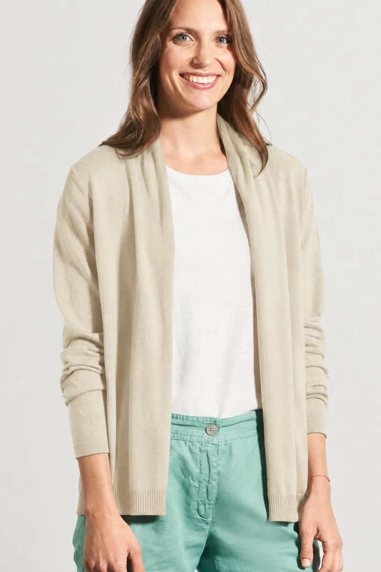 HempAge Hempage Damen vegan Leichte Strickjacke Gobi In Beige, Beige, – Produktbild 2 von 2