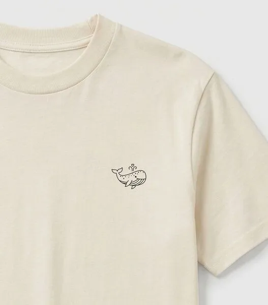vis wear vis wear Wal der Liebe - Strand Surf - Pure Natural Bio Baumwolle Shirt, Natural, – Produktbild 1 von 3