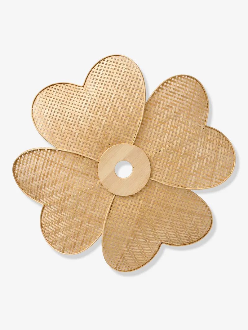 Vertbaudet Lampenschirm Blume Bambus Kinderzimmer, Beige, – Produktbild 3 von 4
