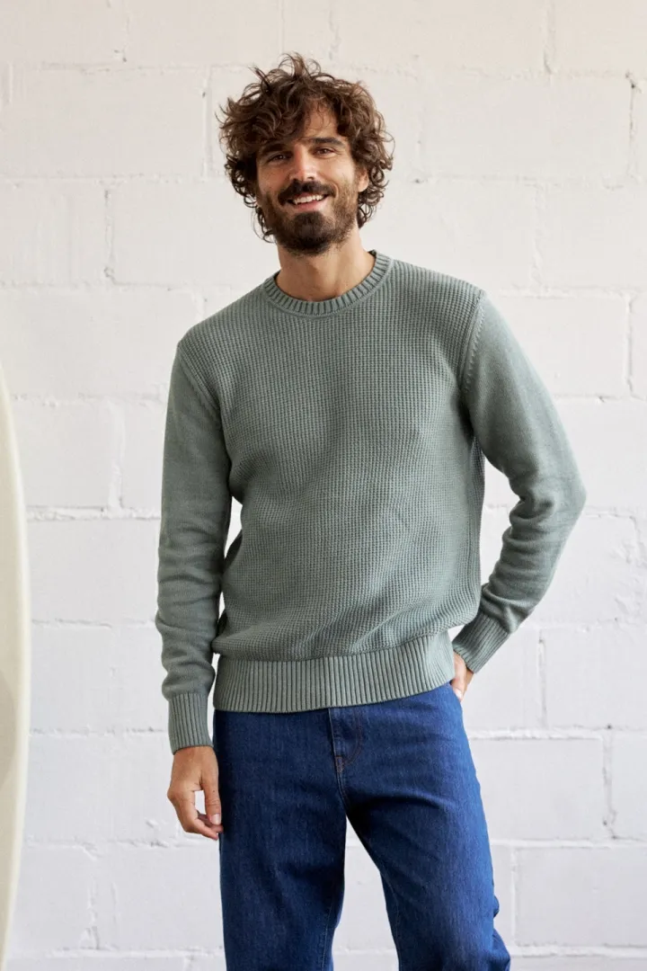 TWOTHIRDS TWOTHIRDS Herren vegan Pullover Makuaku Washed Grün, Grün, – Produktbild 2 von 2