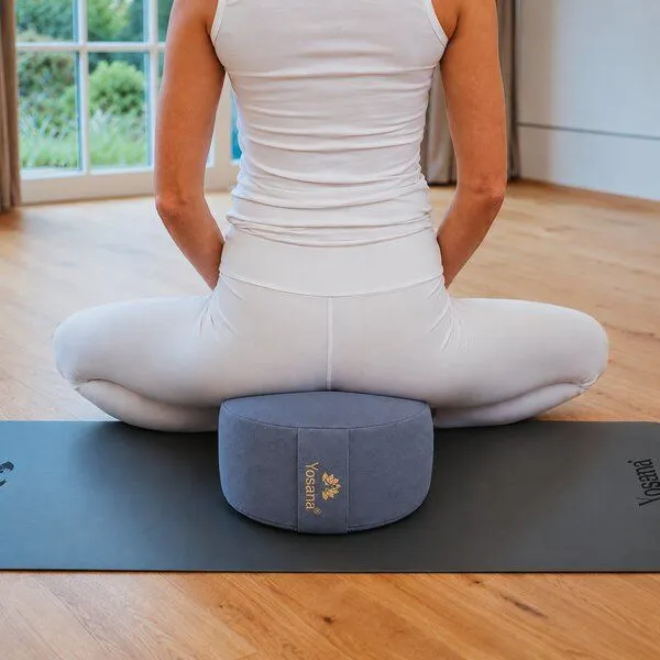 Yosana Yosana Yogakissen rund, Meditationskissen 30x15cm, Indigo dust, – Produktbild 3 von 8