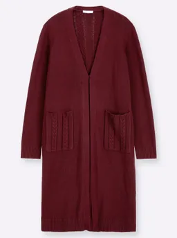 sheego Longstrickjacke bordeaux – Produktbild 1 von 1