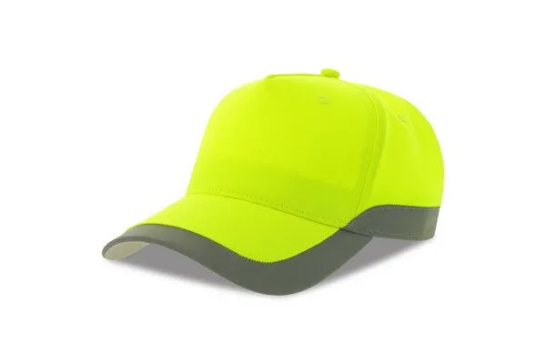 Atlantis Headwear Atlantis Headwear HiViz reflektierende wasserabweisende, gut sichtbare Cap aus recyceltem Material mit UV-Schutz, Gelb (fluo), – Produktbild 2 von 2