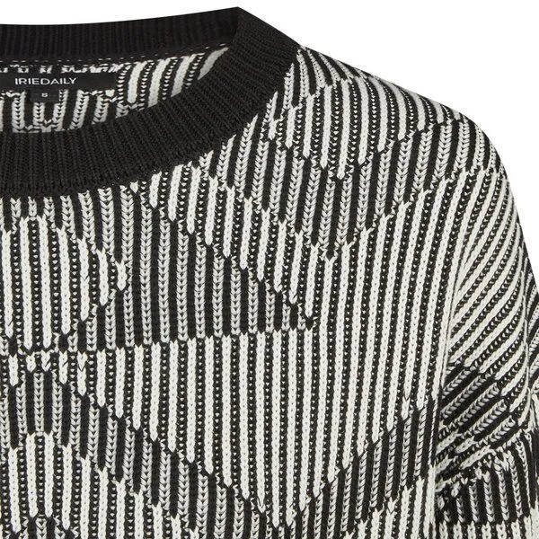Iriedaily Iriedaily Ribby Knit, Schwarz/weiß, – Produktbild 3 von 4