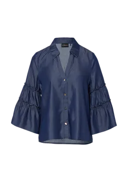 s.Oliver Lyocell-Bluse mit ausgestellten 3/4-Ärmeln – Produktbild 1 von 1