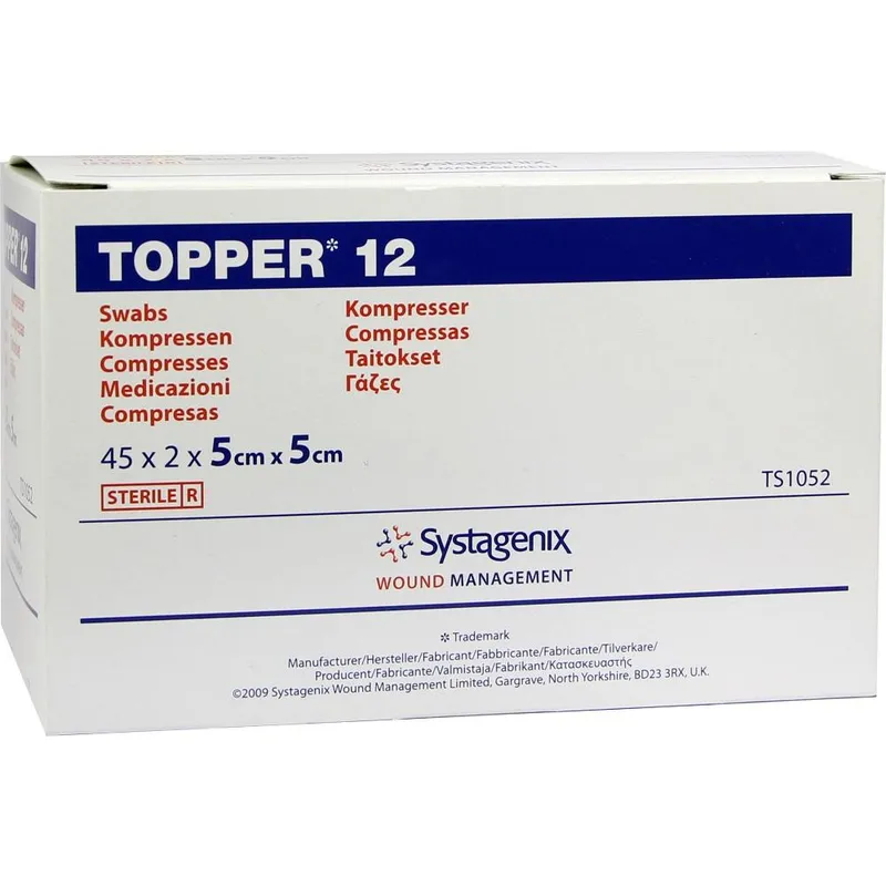 Solventum Germany TOPPER 12 Kompr.5x5 cm steril 45X2 St Kompressen – Produktbild 1 von 1