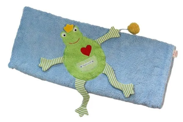 Pat und Patty Pat und Patty Kuschlige Bio-Babydecke / Kinderdecke"Froschkönig", Hellblau, – Produktbild 1 von 2