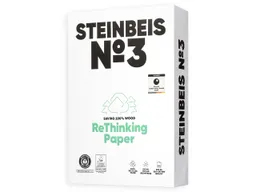Steinbeis 500 Blatt Steinbeis Recycling-Kopierpapier "No.3, PureWhite" DIN A4 – Produktbild 1 von 1