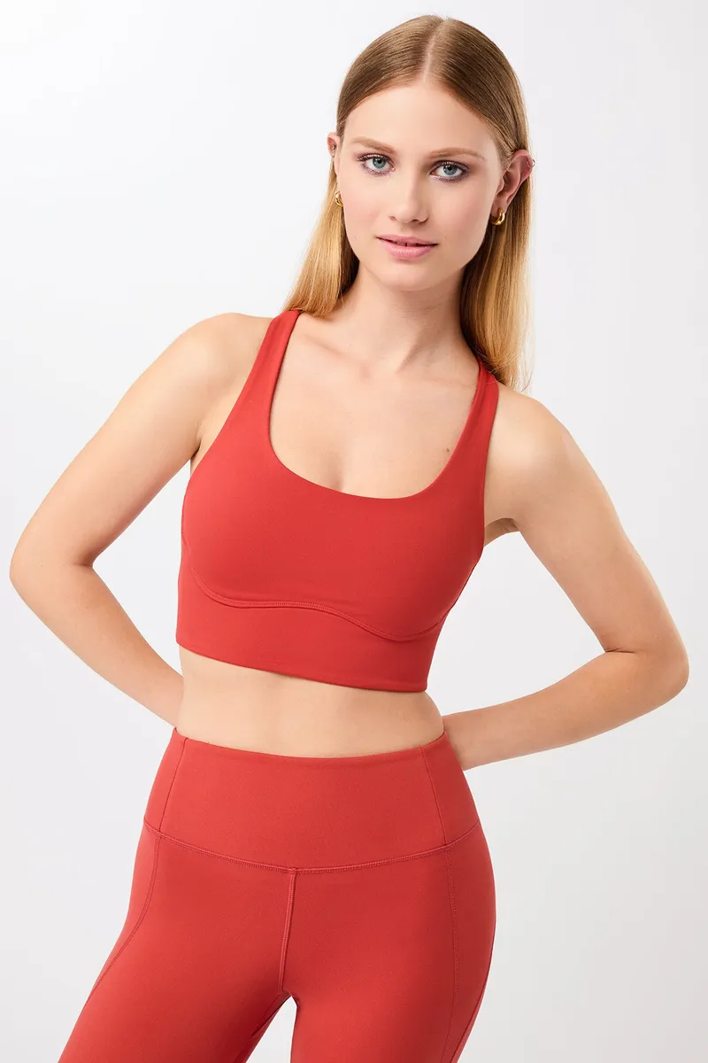 mandala MANDALA Damen vegan Sport Bh Siena, Rot, – Produktbild 1 von 2