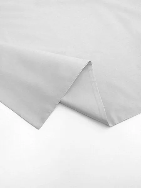 erlich textil erlich textil Fred Kopfkissenbezug aus weicher Bio-Baumwolle, made in Europe, Hellgrau, – Produktbild 4 von 6