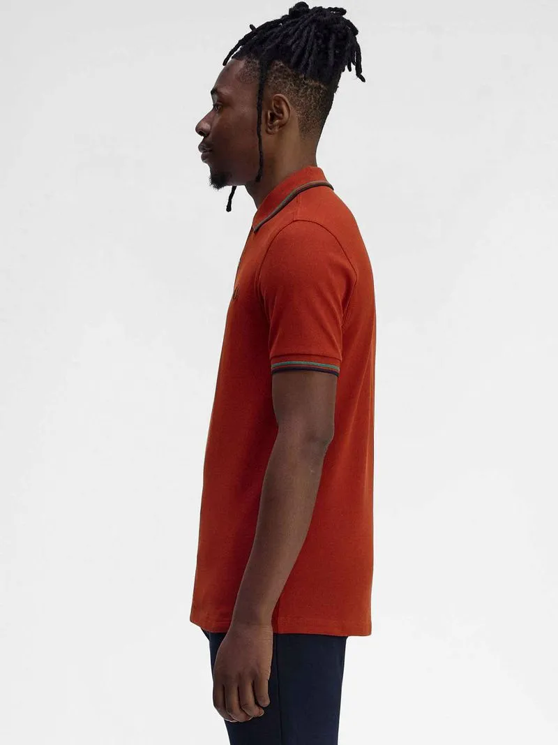 Fred Perry Fred Perry Polo Twin Tipped M3600 Rot - Größe S, Rot, – Produktbild 4 von 5
