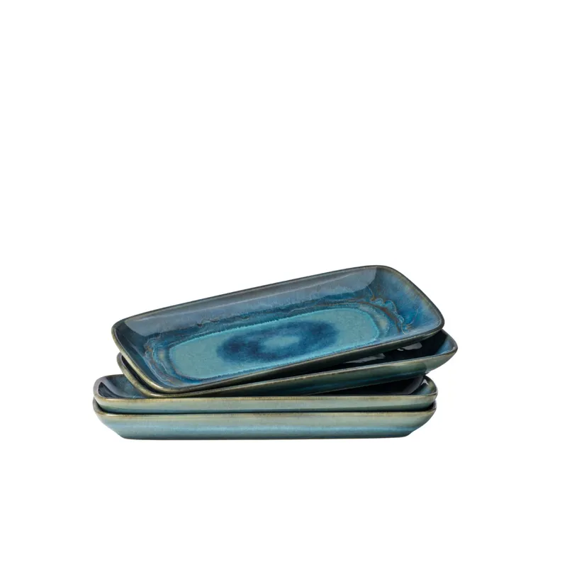 Gipfelstück Gipfelstück Tiefer See Platten-Set, Steinzeug, Blau-türkis, – Produktbild 1 von 3