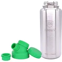 JN JuNiki's JN JuNiki's JuNiki`s isolierte Edelstahl Trinkflasche 1 Liter mit Double Neck Deckel, Grün, – Produktbild 1 von 1