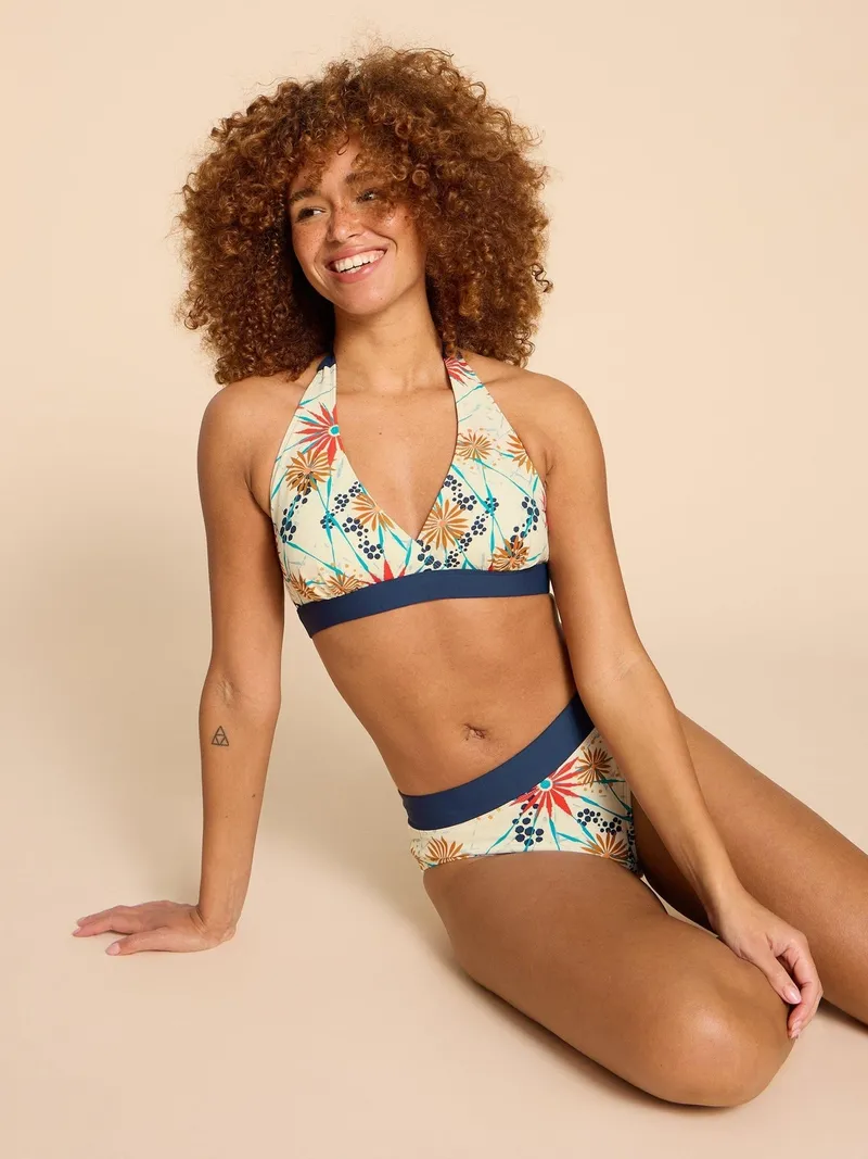 White Stuff Valley Bikinioberteil - 50, Elfenbein multi, – Produktbild 1 von 4