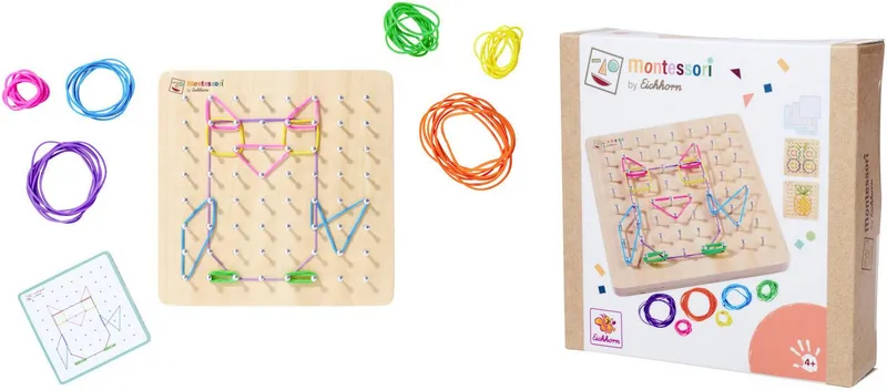 eichhorn eichhorn Lernspielzeug Montessori Geometriebrett, Bunt, – Produktbild 2 von 5