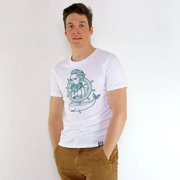 Gary Mash GARY MASH Shirt Captain Ahab aus Biobaumwolle Weiß, Weiß, – Produktbild 1 von 4