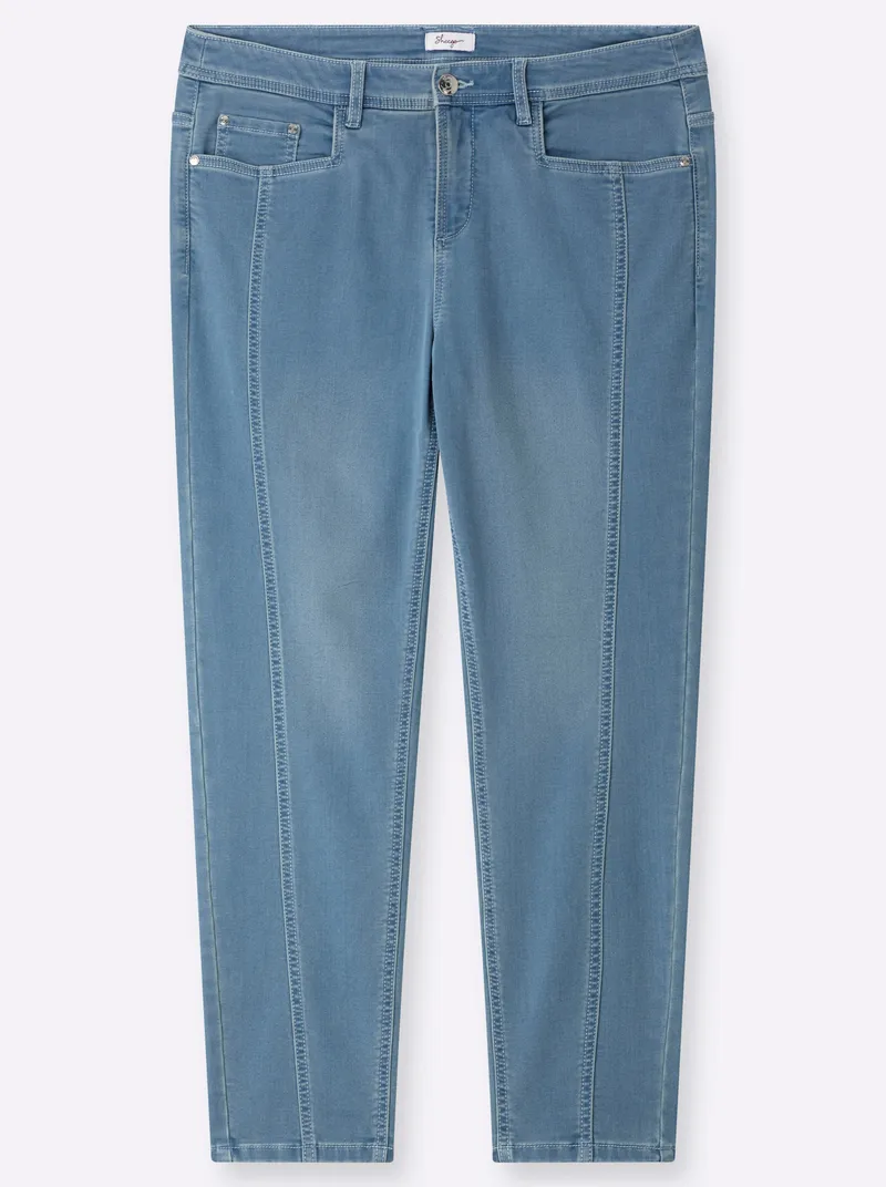 sheego Skinny Jeans, Blue-bleached, – Produktbild 1 von 2