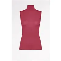 CASAGiN CASAGiN Ärmelloser Rollkragenpullover aus TENCEL und Kaschmir, Rubin, – Produktbild 1 von 1