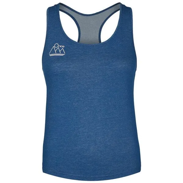 nice to meet me nice to meet me Racerback Top, Indigo melange, – Produktbild 2 von 3