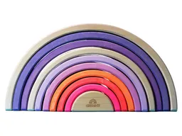 Grimms Grimms Großer Regenbogen aus Lindenholz, 10-teilig neon pink Maße 27,4 x 13,7 cm – Produktbild 1 von 1