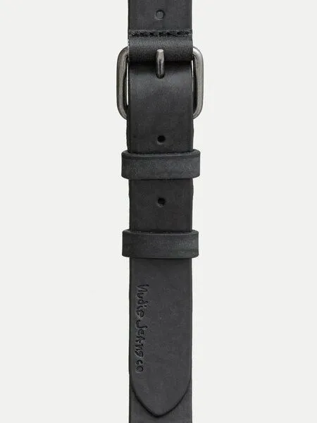 Nudie Jeans Nudie Jeans Dwayne Leather Belt, Schwarz, – Produktbild 2 von 3