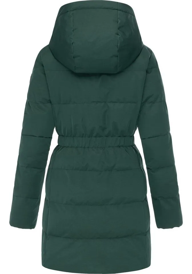 ragwear ragwear Steppmantel Niani YOUMODO Warmer Wintermantel mit hohem Kragen und Kapuze, Grün, – Produktbild 4 von 4