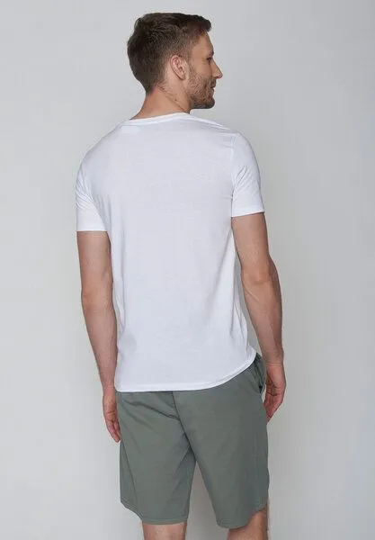 GreenBomb GREENBOMB Nature Moose Mountain Guide - Sportliches T-Shirt aus Bio-Baumwolle / hochwertiger Print / GOTS / Fair & Vegan, Weiß (white), – Produktbild 4 von 4