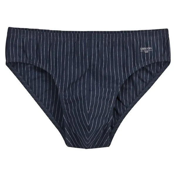 Ammann Ammann Herren Slip gestreift aus weicher Bio-Baumwolle "Urban Traveller", Navy gestreift (blau), – Produktbild 1 von 1