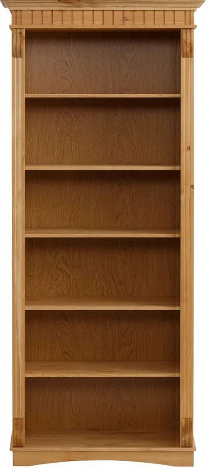 OTTO home Regal Teresa, Standregal, Bücherregal, aus massiver Kiefer, Breite 86 cm, Höhe 193 cm, FSC®, Beige, – Produktbild 3 von 5