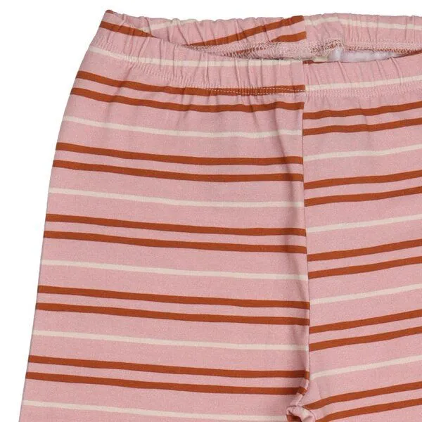 Walkiddy Walkiddy Kinder Leggings GOTS-Bio-Baumwolle, rosa gestreift „Pink Lines“, elastischer Bund, weich & bequem, Rosa, – Produktbild 2 von 2