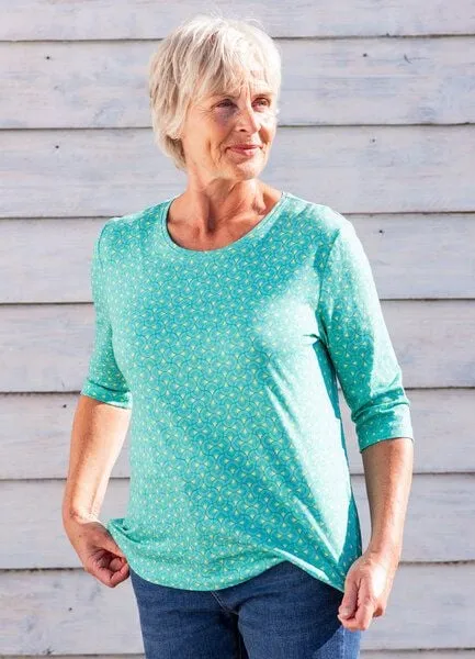 Heidekönigin Heidekönigin 3/4-Arm Shirt bedruckt, Lagune, – Produktbild 2 von 2